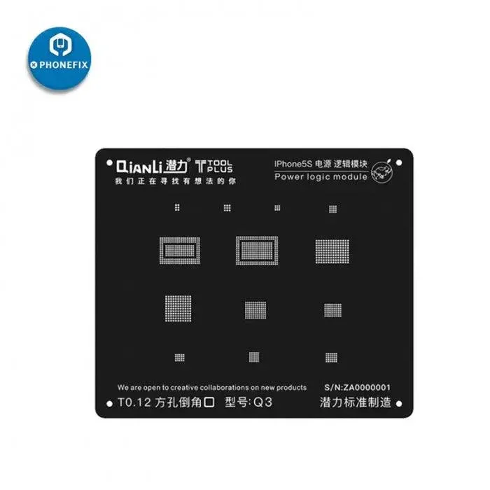 Stencil per reballing BGA CPU 3D QianLi IBlack per iPhone X 8 7 6S 6 5S