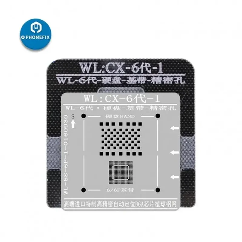 Stencil per reballing BGA magnetico WL per riparazione IC iPhone 5-12 Pro Max