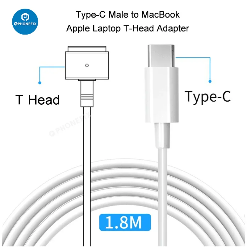 Cavo CC a 5 pin, spina a T per adattatore di alimentazione CA per caricabatterie Magsafe2