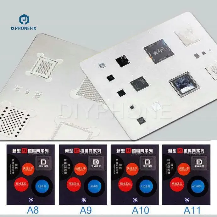 Piastra stencil in acciaio MJ 3D BGA Reballing per iPhone 6-13PM
