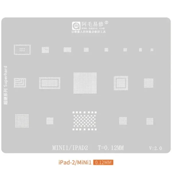 Meccanico UFO Foro Arrotondato per Apple iPad Set di Stencil Compositi