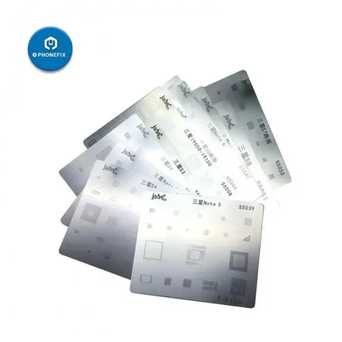 Kit stencil in acciaio per reballing BGA per saldatura PCB Samsung Note S7 S8