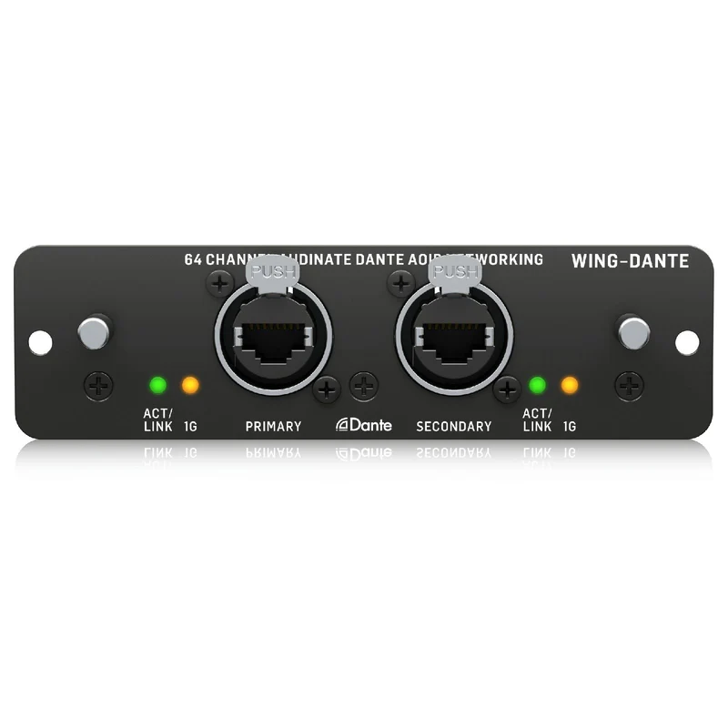 Behringer WING Dante Expansion Card for 64x64 Audinate Dante AoIP Networking