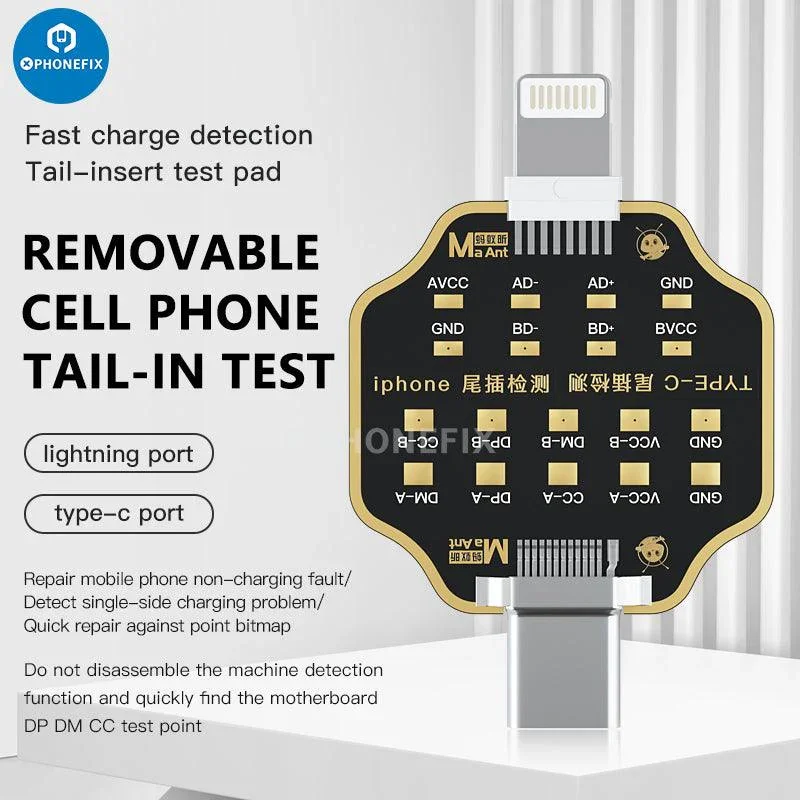 Scheda di prova per porta USB Dock Tail Plug per iPhone U2 Micro Ports Testing