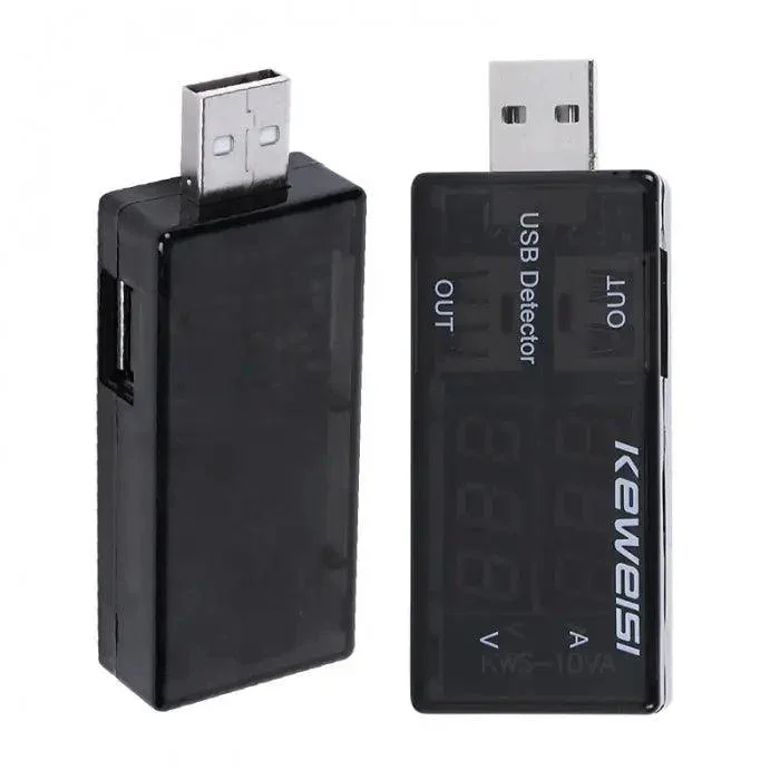 Keweisi Dual Out Port USB Current Voltage Tester Rilevatore USB per telefono
