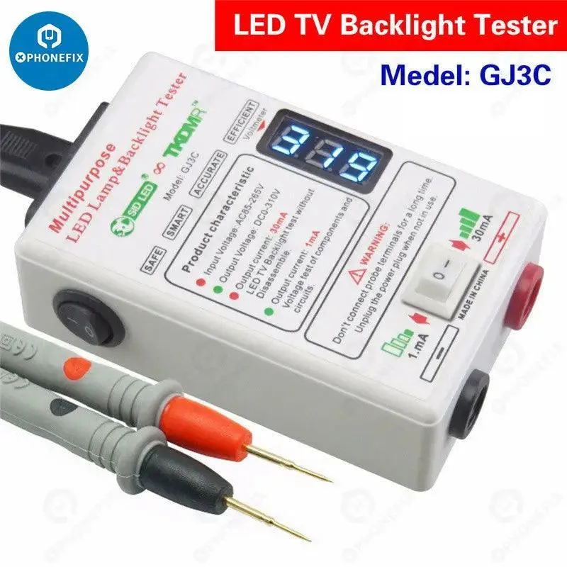 GJ3C 0-320V LED TV retroilluminazione tester corrente regolabile rilevatore