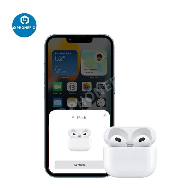 Cuffie Bluetooth wireless con custodia di ricarica per Apple Airpods