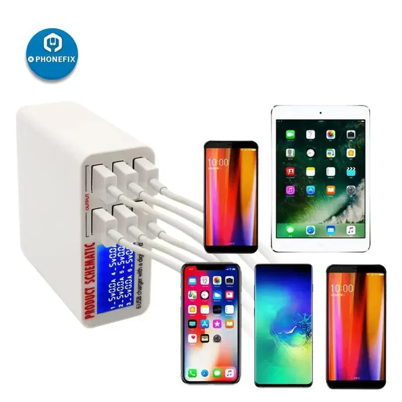Stazione di ricarica USB multiporta Caricabatterie rapido per iPhone Hub di ricarica per iPad