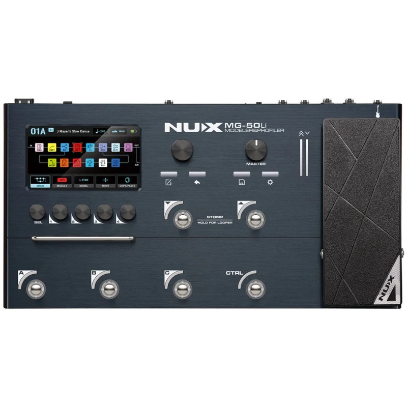 NUX MG-50Li Multi-Effects Processor for Guitar & Bass (Dark Blue)