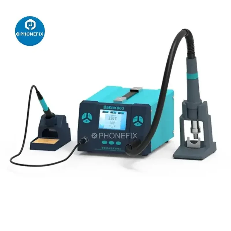 Stazione di rilavorazione ad aria calda intelligente integrata Bakon BK863 1000W