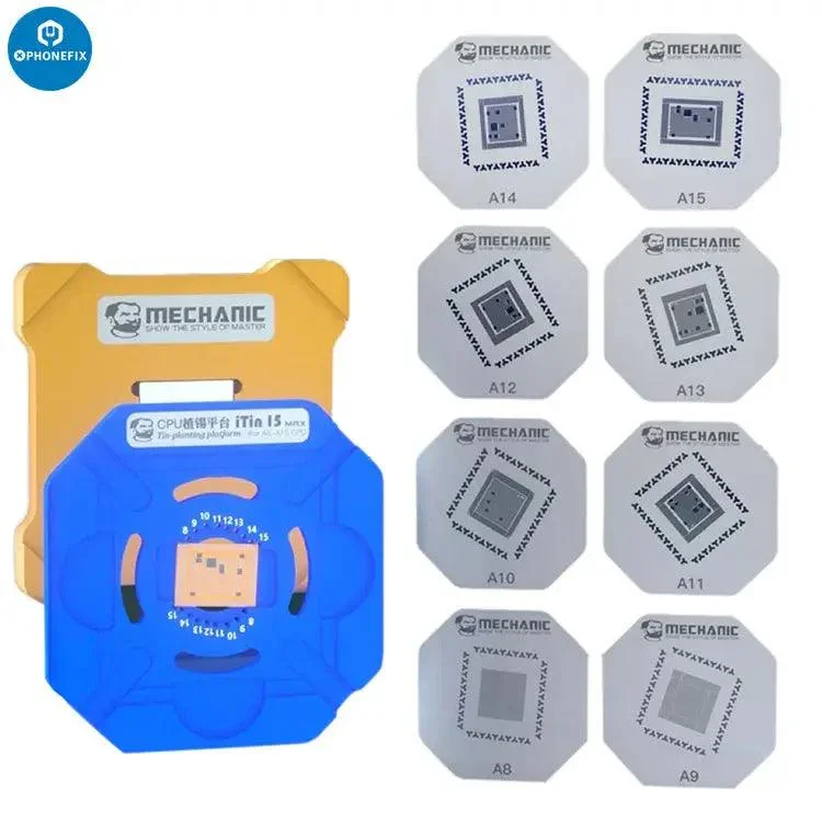 Piattaforma di reballing CPU 7 in 1 iCPU Mechanic per riparazione iPhone A8-A15