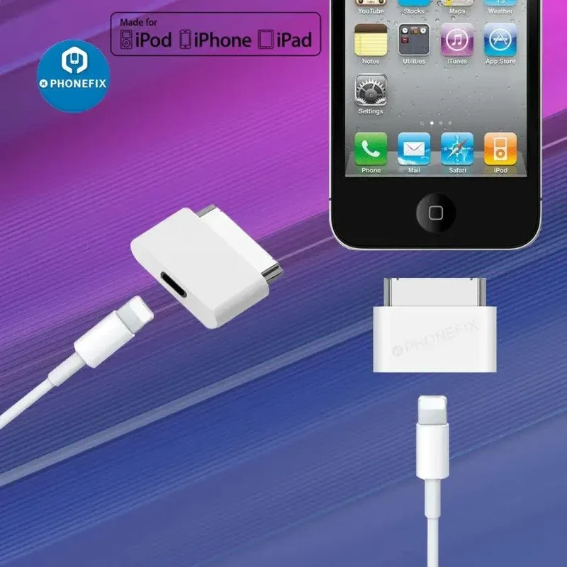 Adattatore Lightning 8 pin femmina a 30 pin maschio per iPhone 4 iPad 2 3