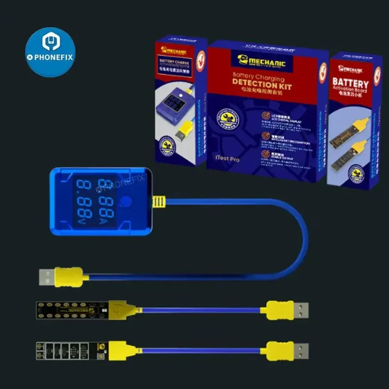 Kit di prova per la carica della batteria Mechanic iTest Pro per telefono Android Apple