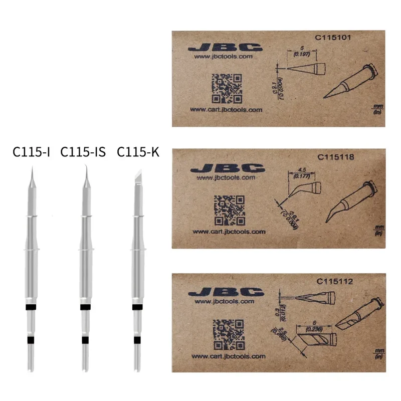 Punta per saldatura JBC C115 Series per stazione di saldatura Sugon T115