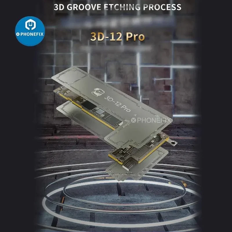 Stencil per reballing del telaio centrale Mechanic 3D-12Pro per iPhone 12 Pro