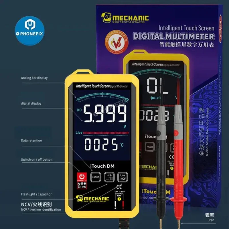 MECHANIC iTouch DM Multimetro digitale Tester di tensione e corrente