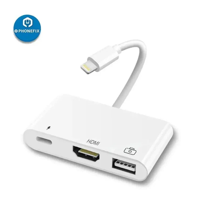 Adattatore OTG 3 in 1 da Lightning a Lightning USB 3.0 per iPhone