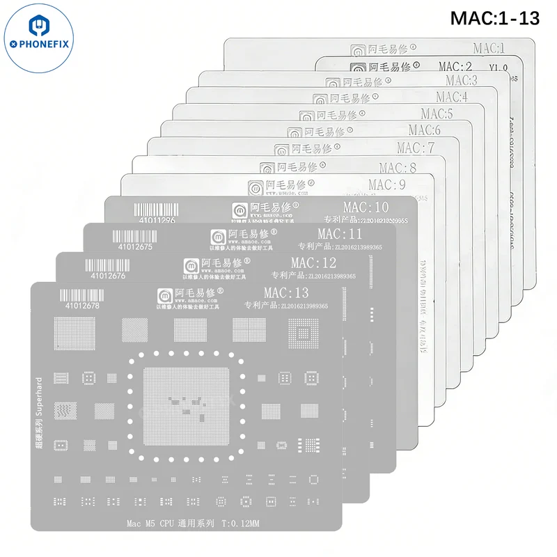 Stencil Reballing Amaoe BGA per IC CPU per notebook Apple MacBook