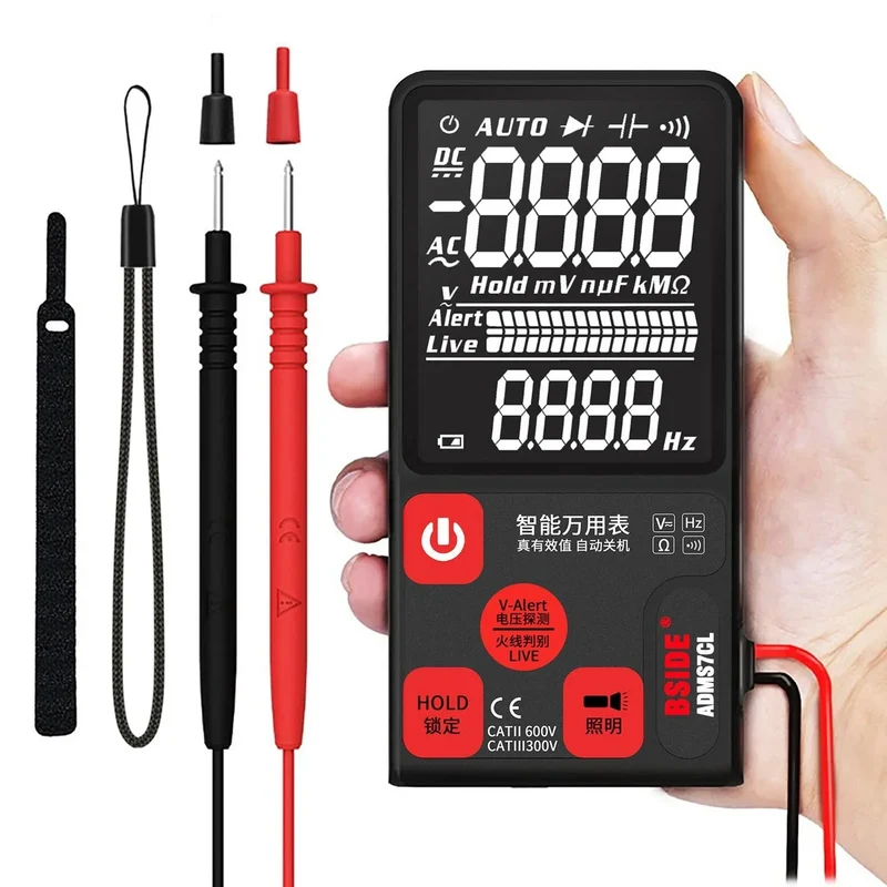 ADMS9 Multimetro portatile AC DC Misuratore di tensione Tester LCD digitale