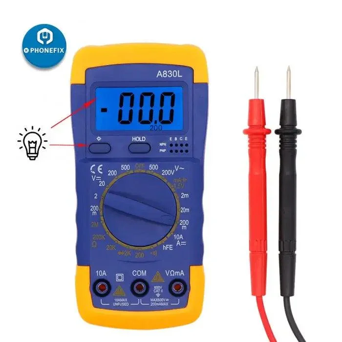 A830L Multimetro digitale AC DC OHM Volt Corrente Tester Mini Meter