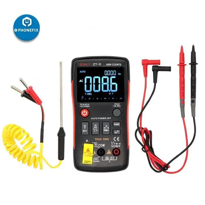 ZT-X Multimetro Vero RMS LCD Digitale DC AC Ohm Amperometro