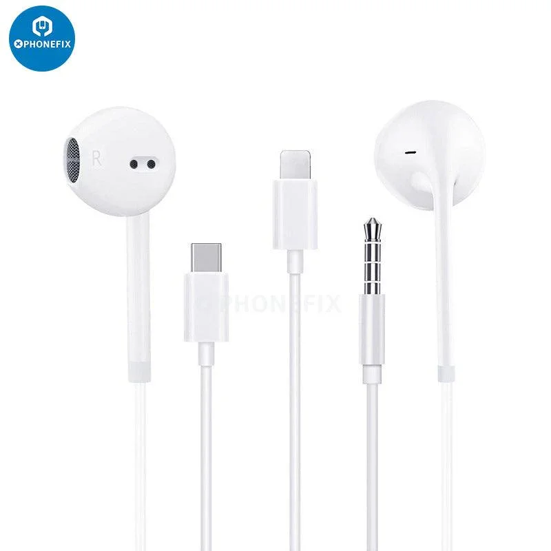 Connettore Lightning USB-C Auricolari cablati EarPods per iPhone iPad MacBook