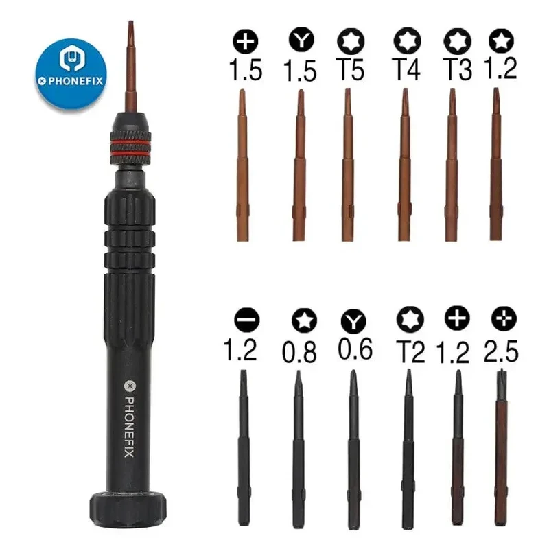 Kit di riparazione cacciavite multifunzione 12 in 1 con punte sostituibili