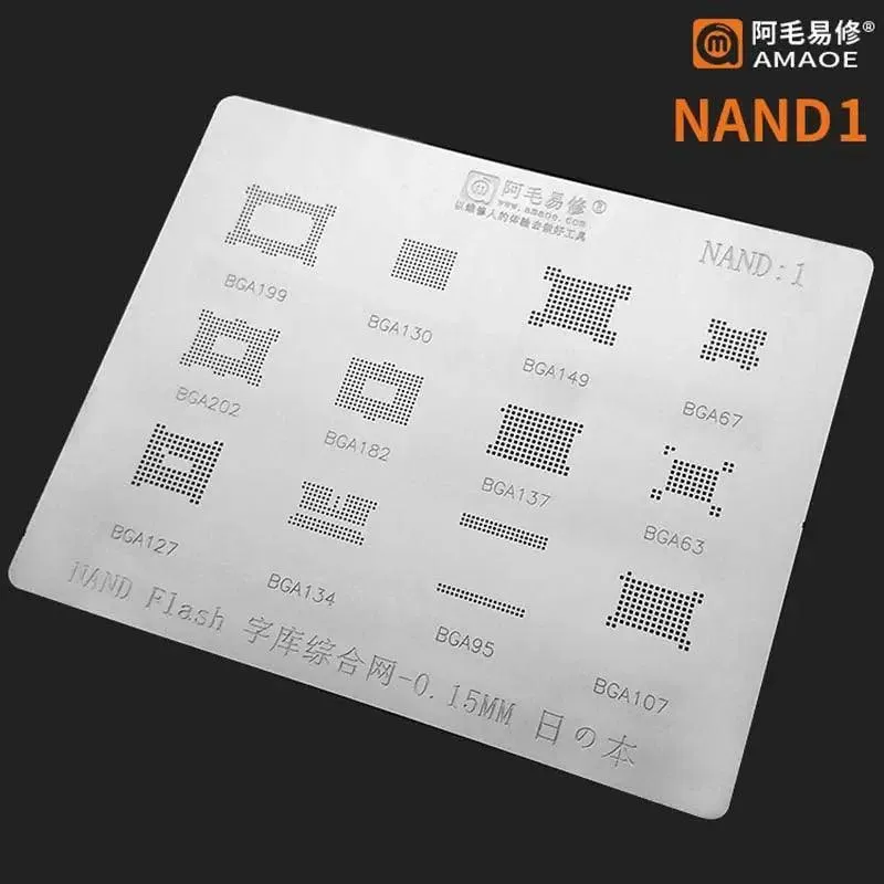 Stencil Amaoe BGA per rete di stagno NAND Flash Reballing