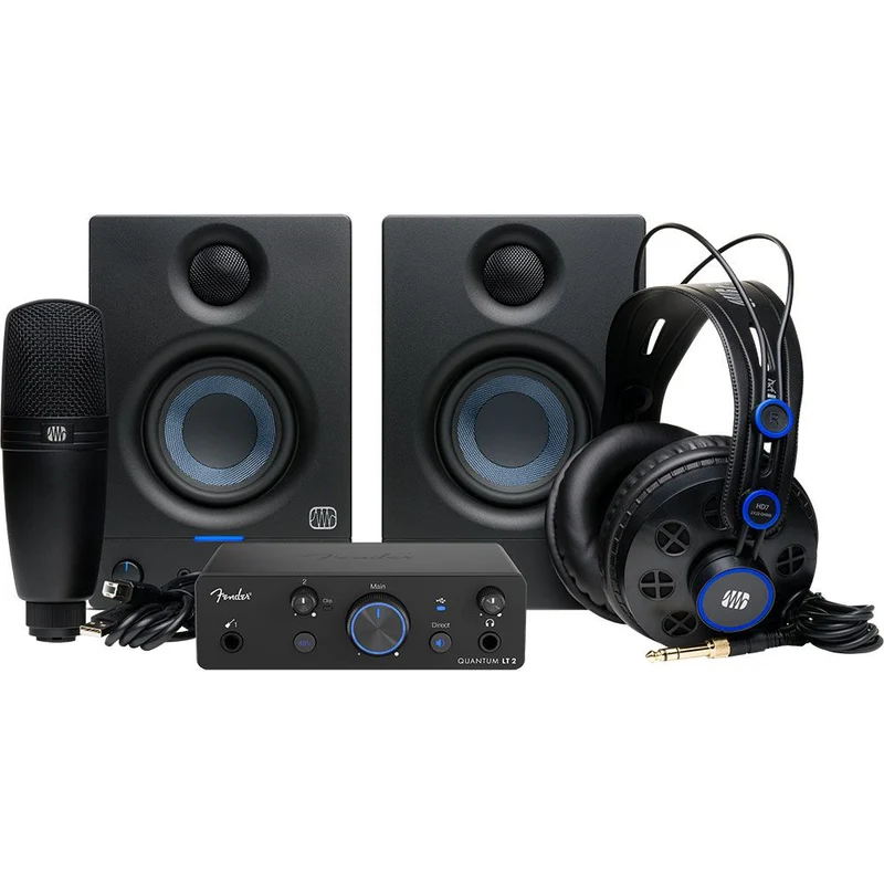 Fender Studio Quantum Complete Bundle w/ Interface Microphone Headphones Monitors & DAW