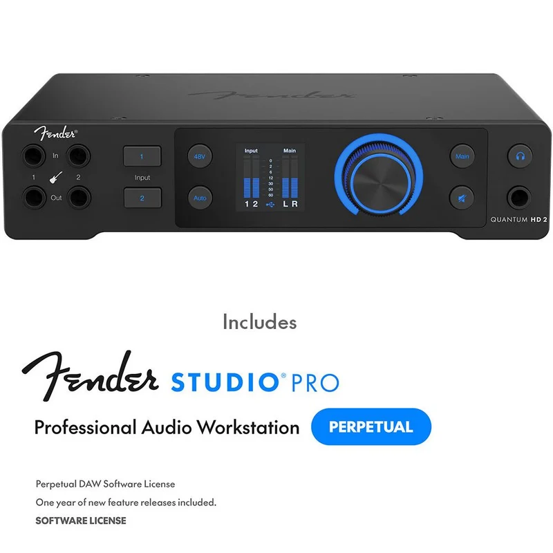 Fender Studio Quantum HD2 2-In/2-Out USB-C Audio Interface w/ ADAT