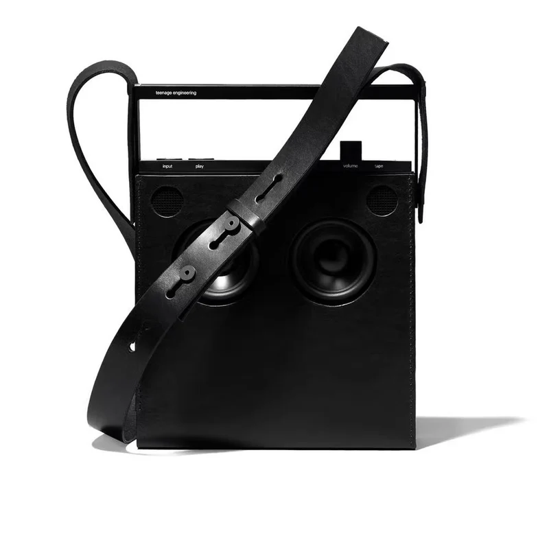 Teenage Engineering OB-4 Leather Bag & Strap (Black)