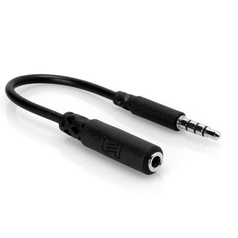 Hosa MHE158 Headphone Adapter 3.5 mm TRRS to Slim 3.5 mm TRRS