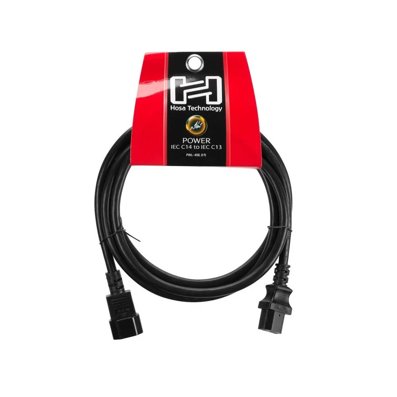 Hosa PWL408 Power Extension Cord IEC C14 to IEC C13 (8 ft)