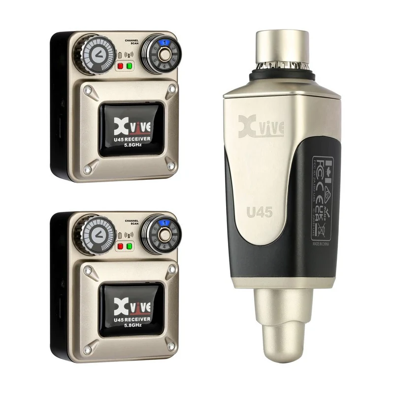 Xvive U45R2 Wireless In Ear Monitoring System 5.8GHz Including 2 Receivers