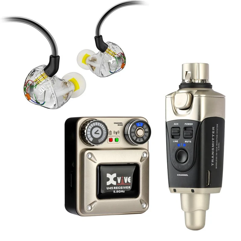 Xvive U45T9 5.8Ghz Wireless Monitoring System w/ T9 In-Ear Monitors