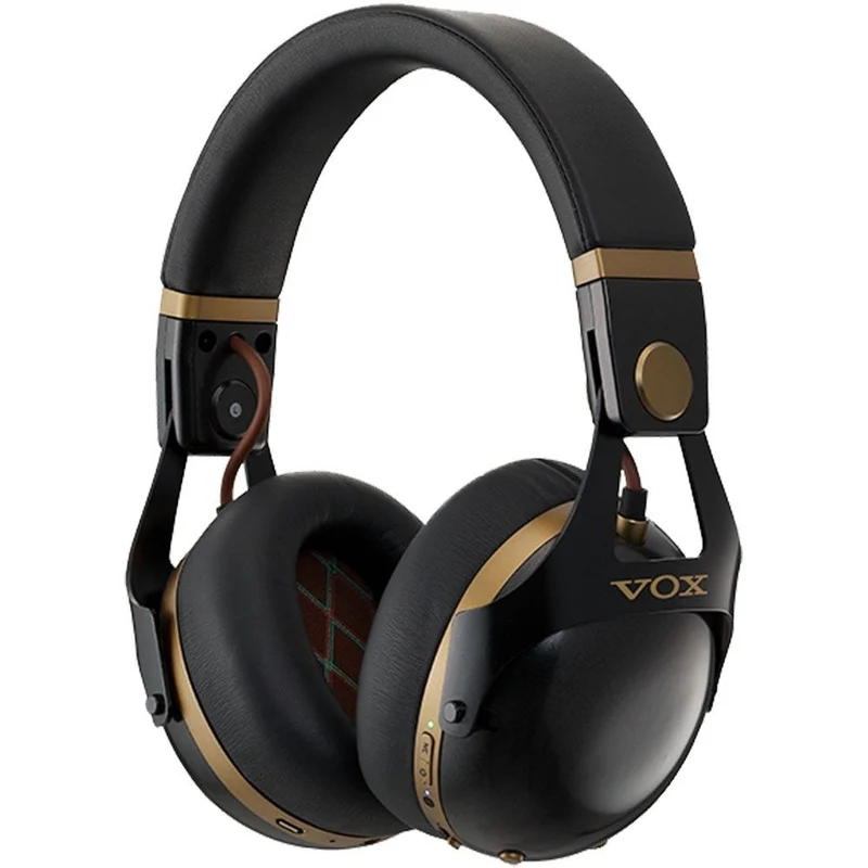 VOX VH-Q1 Smart Noise Cancelling Headphones for Guitarists (Black/Gold)