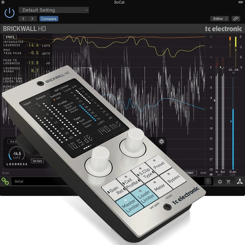 TC Electronic BRICKWALL HD Mastering Limiter Plug-In w/ Desktop Interface