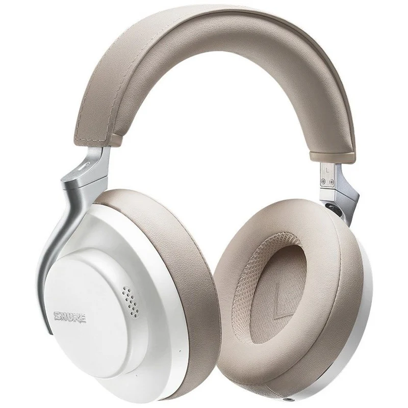 Shure Aonic 50 Wireless Noise Cancelling Headphones w Studio Quality Sound (White/Tan)