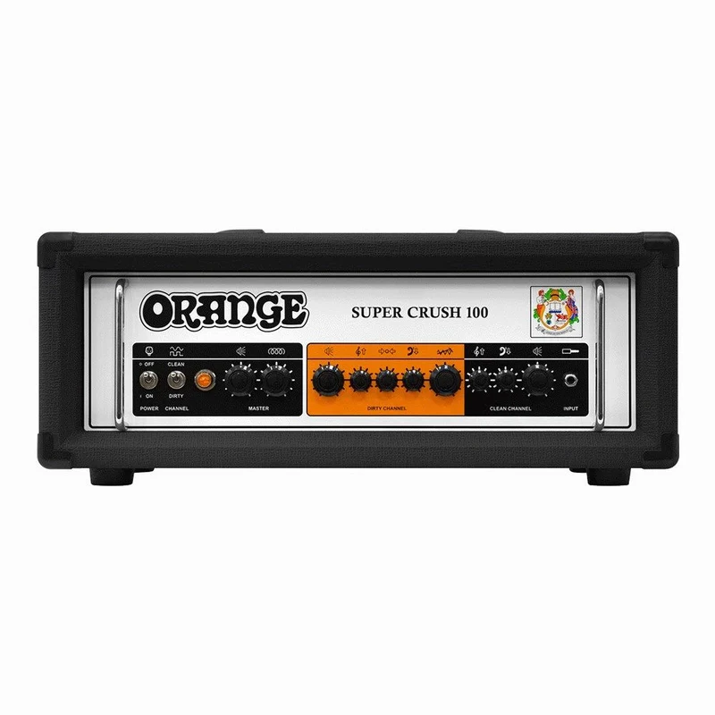 Orange Super Crush 100 Solid State 2 Channel Guitar Amp Head Black w/ Reverb (100watt)