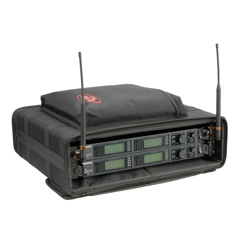2U SOFT RACK CASE FITS WIRELESS MICS