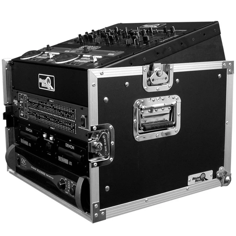 Road Ready RRM6U 10U Slant Mixer Rack / 6U Vertical Rack System