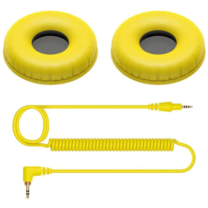 Pioneer HC-CP08 Coiled Cable & Ear Pads Accessory Pack for HDJ-CUE1 (Yellow)