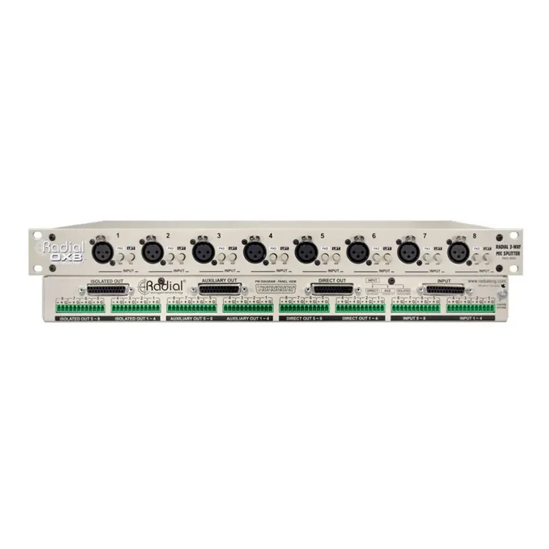 Radial OX8-R 8 Channel Mic Splitter w/ Eclipse Isolation Transformers