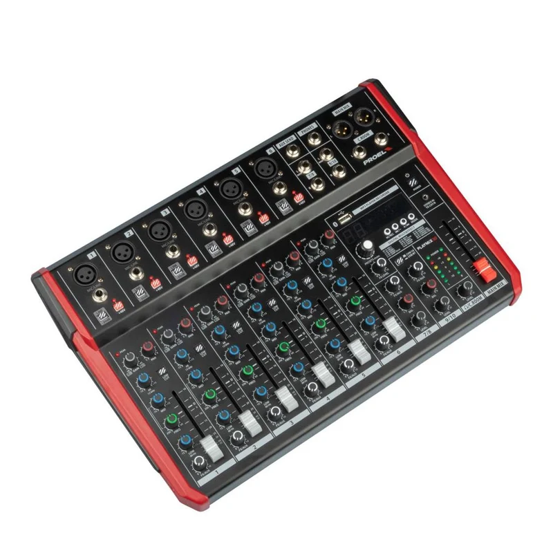 Proel PLAYMIX10 10Channel PA Mixer with DFX USB Player and Bluetooth
