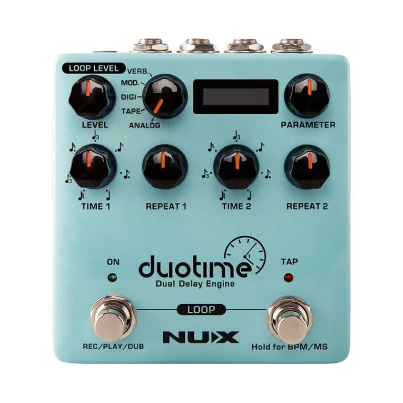 NUX NDD6 DuoTime Dual Delay Guitar Effects Pedal