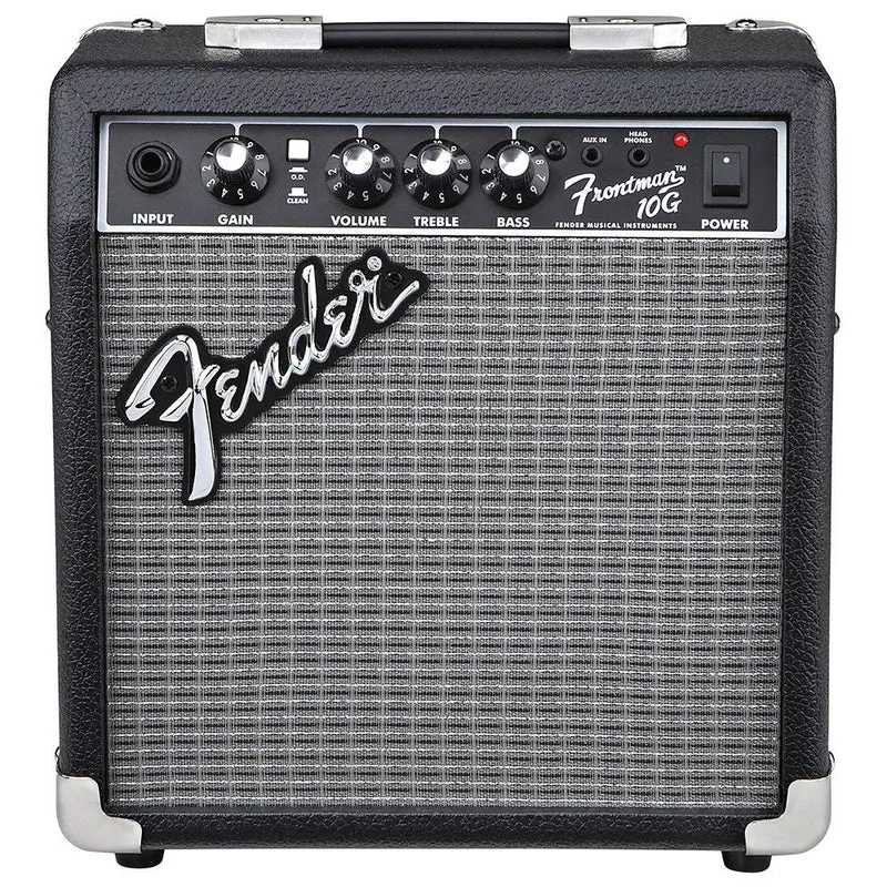 Fender Frontman 10G Electric Guitar Practice Amp w/ Clean & Distortion Sounds (10 Watts)
