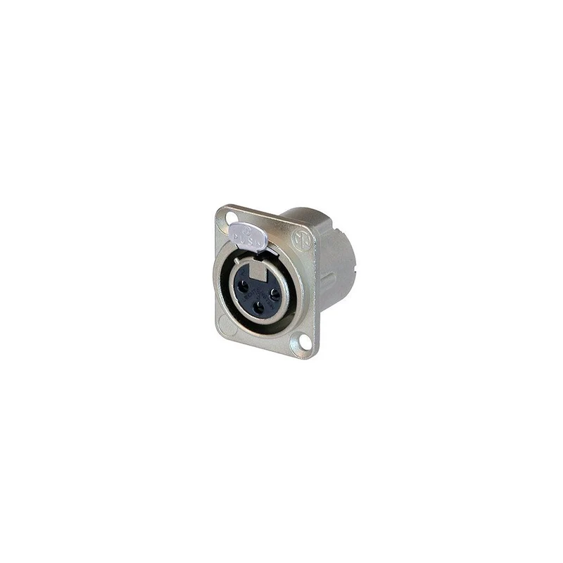 Neutrik NC3FD-LX Female 3-Pin DLX Series w/ Solder Terminals & Latch (Nickel)