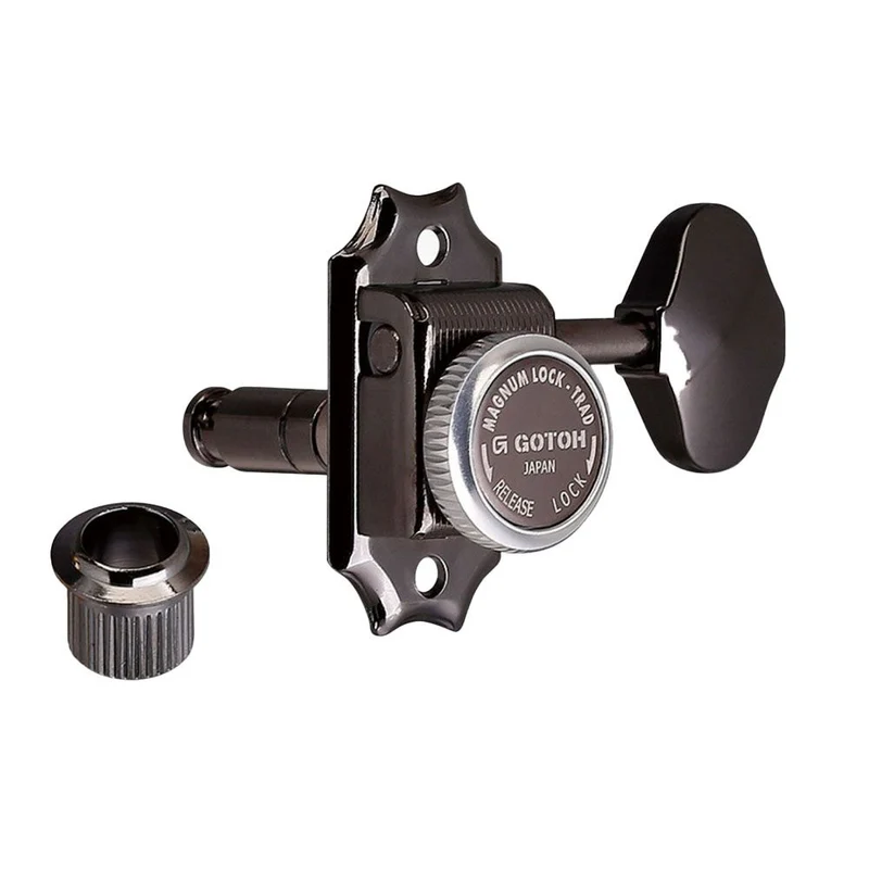 Gotoh SD90 MG-T CK Locking Machine Heads 3 A-Side Button Type 05M (Cosmic Black)