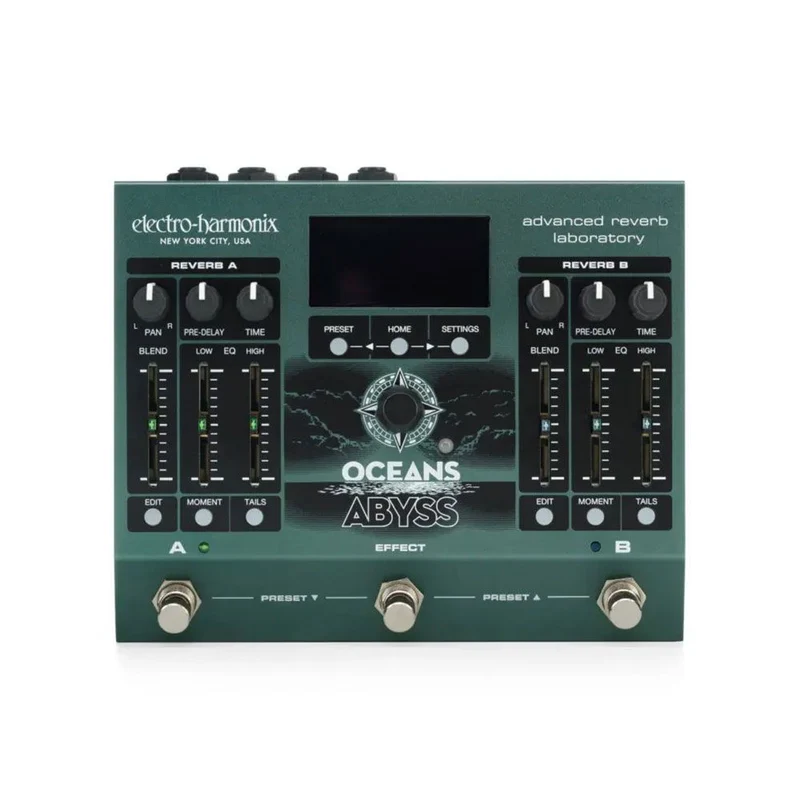 Electro Harmonix Oceans Abyss Advanced Stereo Reverb Pedal