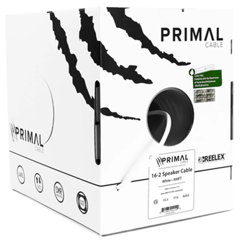 Ice Primal 16AWG 2 Core 305m Speaker Cable PR16-2W Ice Cable (White)
